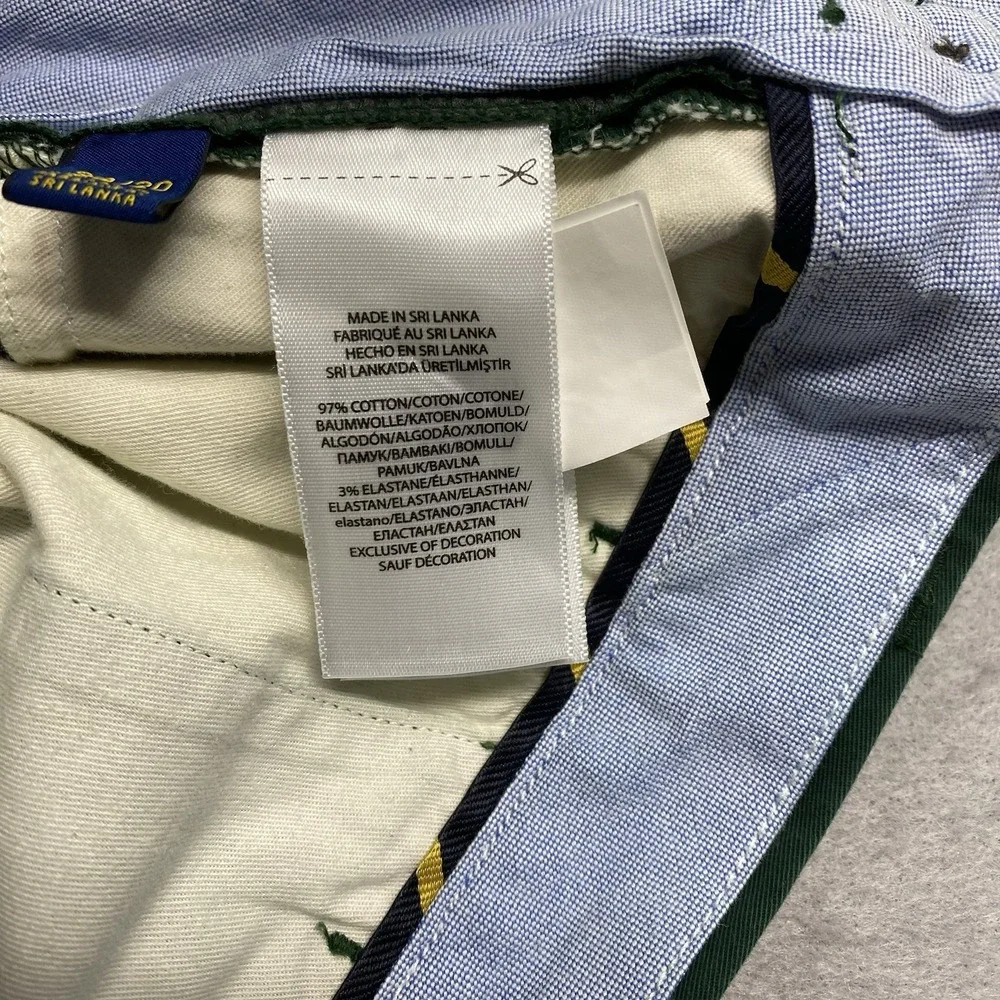 Polo Ralph Lauren Pants Mens 34x30 Green Chino Straight Fit 7 Oz Twill Preppy